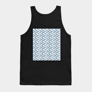 Blue Sayagata Japanese Pattern Tank Top